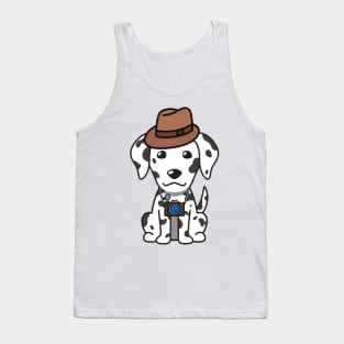 Funny dalmatian is holding a camera Tank Top